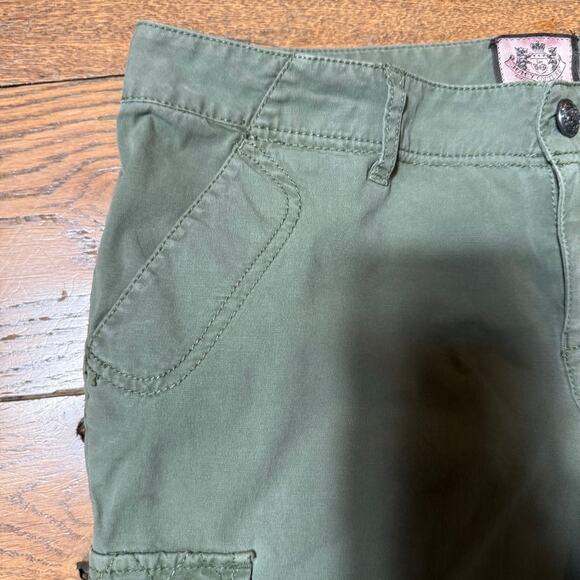 Juicy Couture Y2K Green Cargo Pants Women’s SZ 4 Utility Pockets 2000s Quilted - Picture 5 of 13